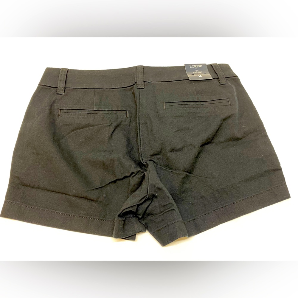 J.Crew Black Chino Shorts Women’s Size 2 NWT Flat Front Classic - Picture 5 of 6